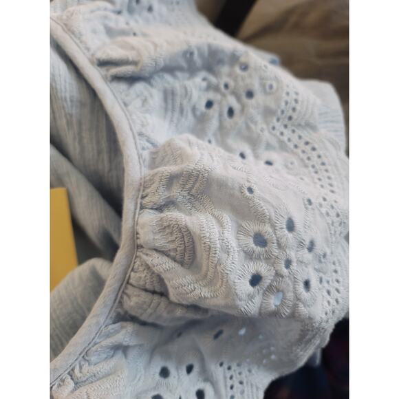 NWT Anthropologie Eyelet Cover-Up Blue Tunic Dress - Small - Picture 5 of 7